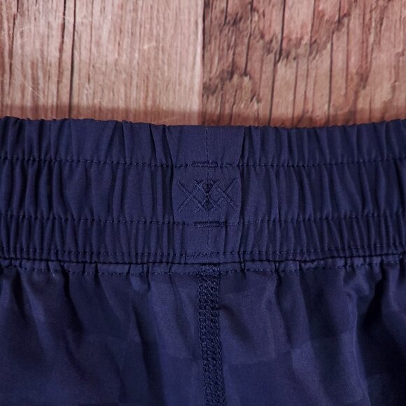 Rhone X Peloton Mens Medium Unlined Gym Training Shorts Navy Checkered Pattern - Picture 8 of 14